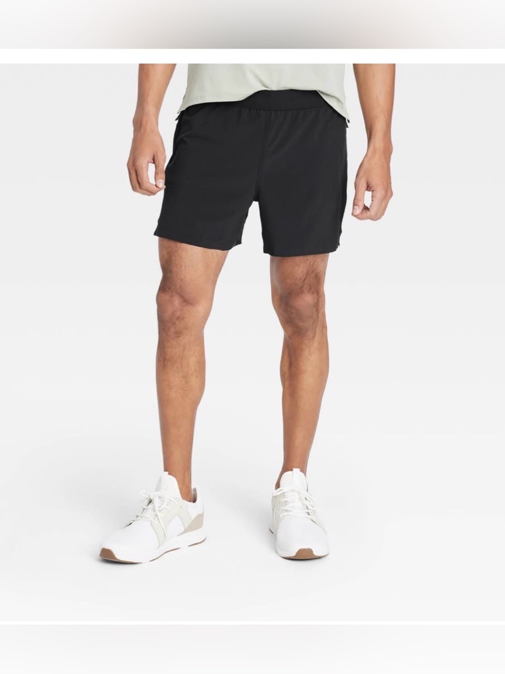 All in Motion Active Light Run Lined Shorts Men's,Black Onyx Large 7" inseam